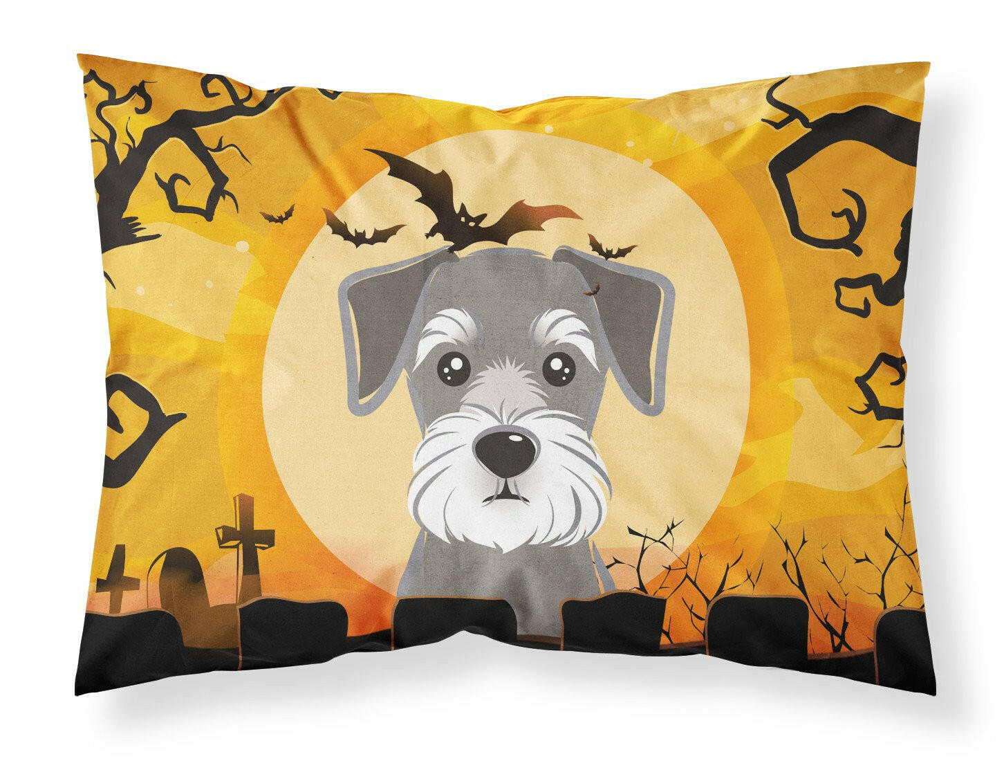 Halloween Schnauzer Standard Pillowcase Lightweight Super Soft Easy Care Decorative Artwork Pillowcase, Standard