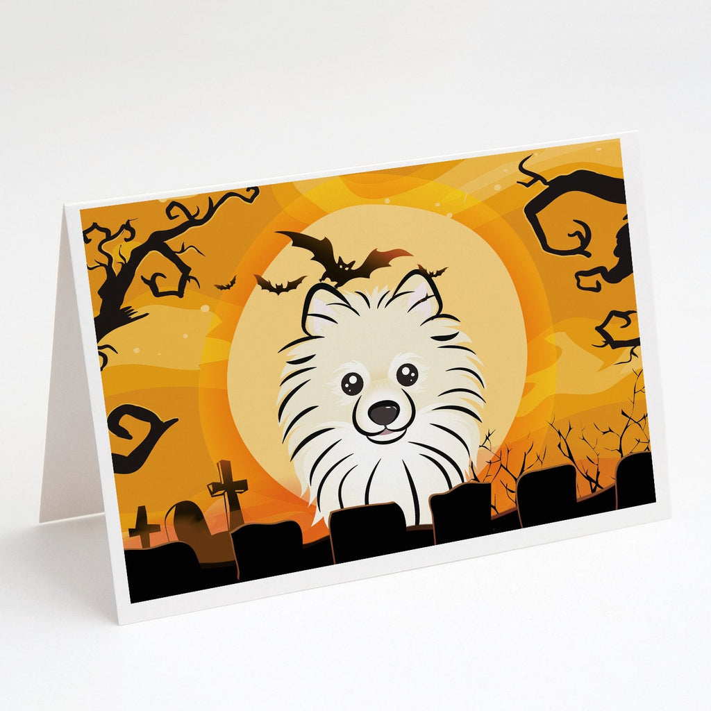 Halloween Pomeranian Greeting Cards Pack of 8 Blank Cards with Envelopes Whimsical A7 Size 5x7