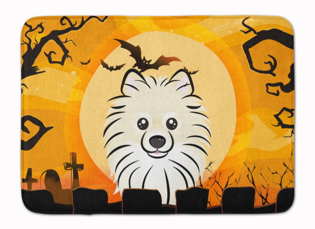 Halloween Pomeranian Memory Foam Kitchen Mat Machine Washable Anti-Fatigue Cushion Comfort Bath or Kitchen Rug