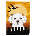 Halloween Maltese House Flag 28x40 Porch Sleeve Pole Decorative Outside Yard Banner Artwork Wall Hanging, Polyester