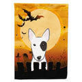 Halloween Bull Terrier House Flag 28x40 Porch Sleeve Pole Decorative Outside Yard Banner Artwork Wall Hanging, Polyester