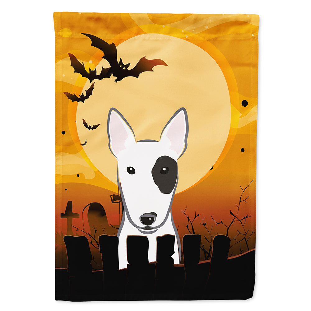 Halloween Bull Terrier House Flag 28x40 Porch Sleeve Pole Decorative Outside Yard Banner Artwork Wall Hanging, Polyester