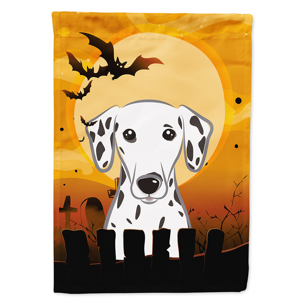 Halloween Dalmatian House Flag 28x40 Porch Sleeve Pole Decorative Outside Yard Banner Artwork Wall Hanging, Polyester