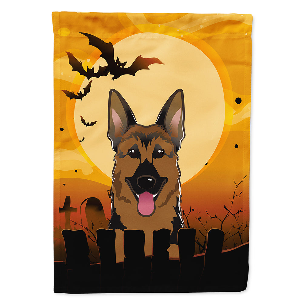 Halloween German Shepherd House Flag 28x40 Porch Sleeve Pole Decorative Outside Yard Banner Artwork Wall Hanging, Polyester