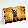 Halloween German Shepherd Greeting Cards Pack of 8 Blank Cards with Envelopes Whimsical A7 Size 5x7