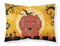 Halloween Longhair Red Dachshund Standard Pillowcase Lightweight Super Soft Easy Care Decorative Artwork Pillowcase, Standard