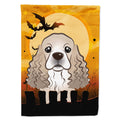 Halloween Cocker Spaniel House Flag 28x40 Porch Sleeve Pole Decorative Outside Yard Banner Artwork Wall Hanging, Polyester