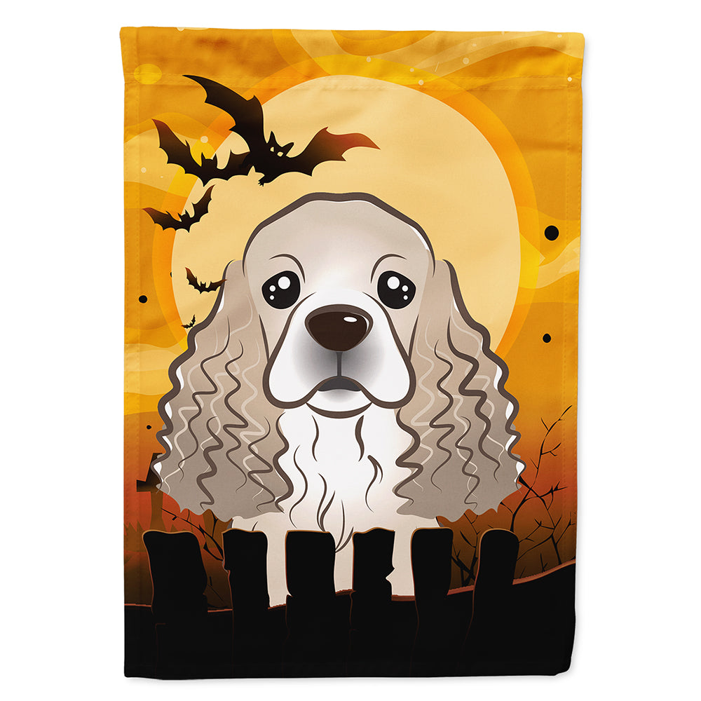 Halloween Cocker Spaniel House Flag 28x40 Porch Sleeve Pole Decorative Outside Yard Banner Artwork Wall Hanging, Polyester