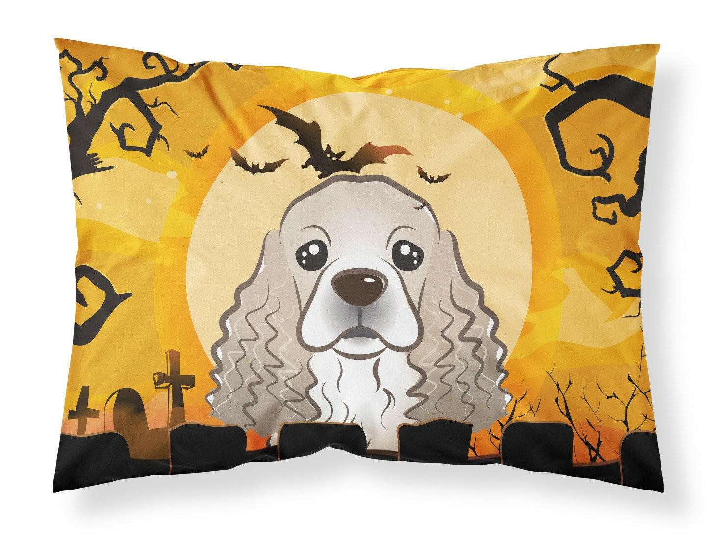 Halloween Cocker Spaniel Standard Pillowcase Lightweight Super Soft Easy Care Decorative Artwork Pillowcase, Standard