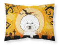 Halloween Bichon Frise Standard Pillowcase Lightweight Super Soft Easy Care Decorative Artwork Pillowcase, Standard