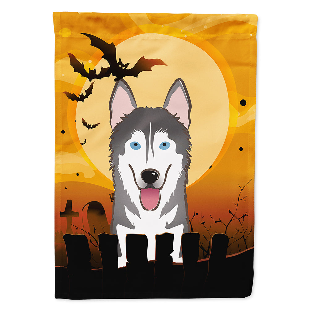 Halloween Alaskan Malamute House Flag 28x40 Porch Sleeve Pole Decorative Outside Yard Banner Artwork Wall Hanging, Polyester