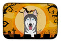 Halloween Alaskan Malamute Dish Drying Mat Absorbent Dish Drying Mat Pad for Kitchen Counter Dish Drainer Mat for Countertop, 14 x 21", Multicolor