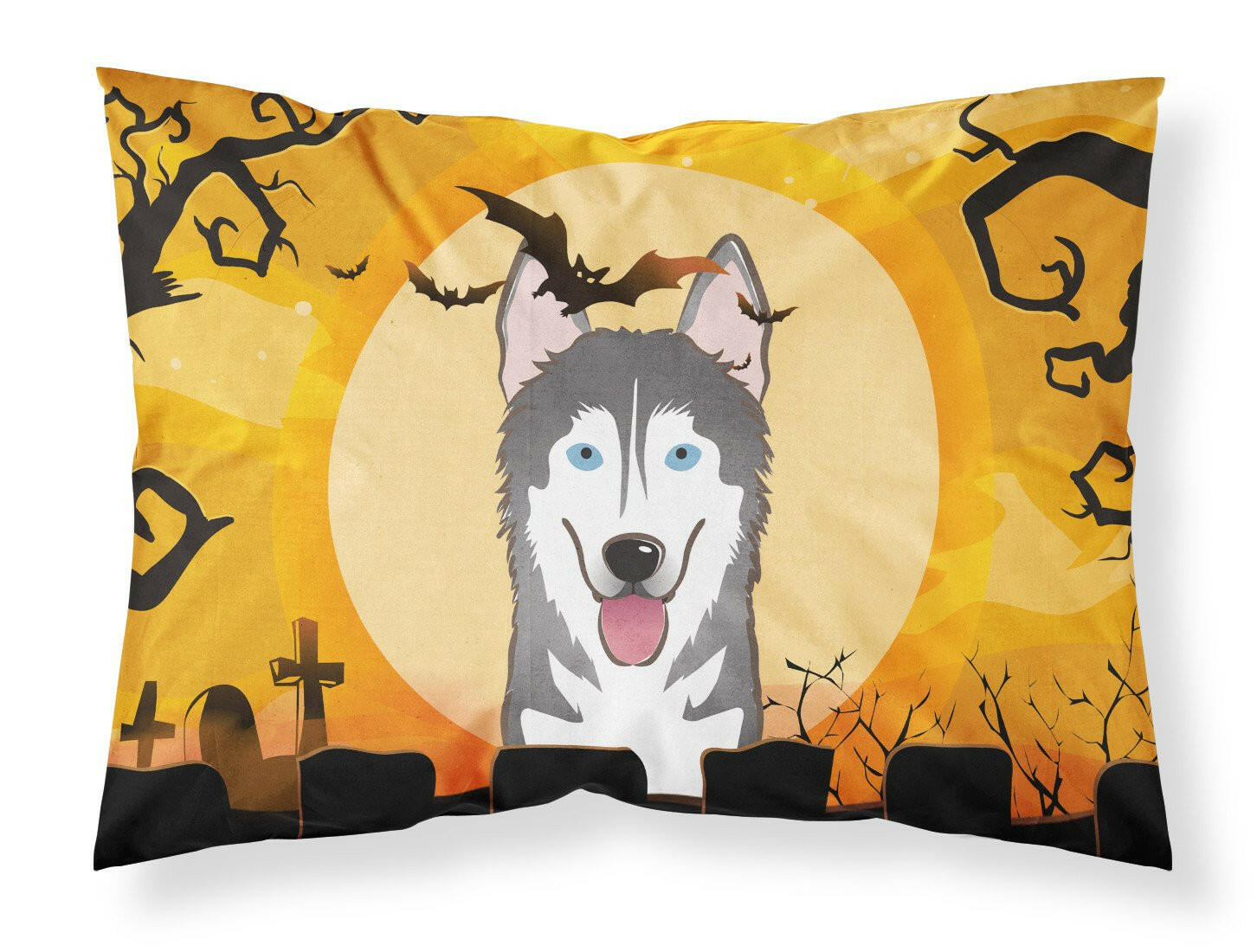 Halloween Alaskan Malamute Standard Pillowcase Lightweight Super Soft Easy Care Decorative Artwork Pillowcase, Standard