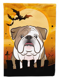 Halloween English Bulldog  House Flag 28x40 Porch Sleeve Pole Decorative Outside Yard Banner Artwork Wall Hanging, Polyester