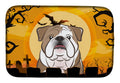 Halloween English Bulldog  Dish Drying Mat Absorbent Dish Drying Mat Pad for Kitchen Counter Dish Drainer Mat for Countertop, 14 x 21", Multicolor