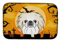 Halloween Pekingese Dish Drying Mat Absorbent Dish Drying Mat Pad for Kitchen Counter Dish Drainer Mat for Countertop, 14 x 21", Multicolor