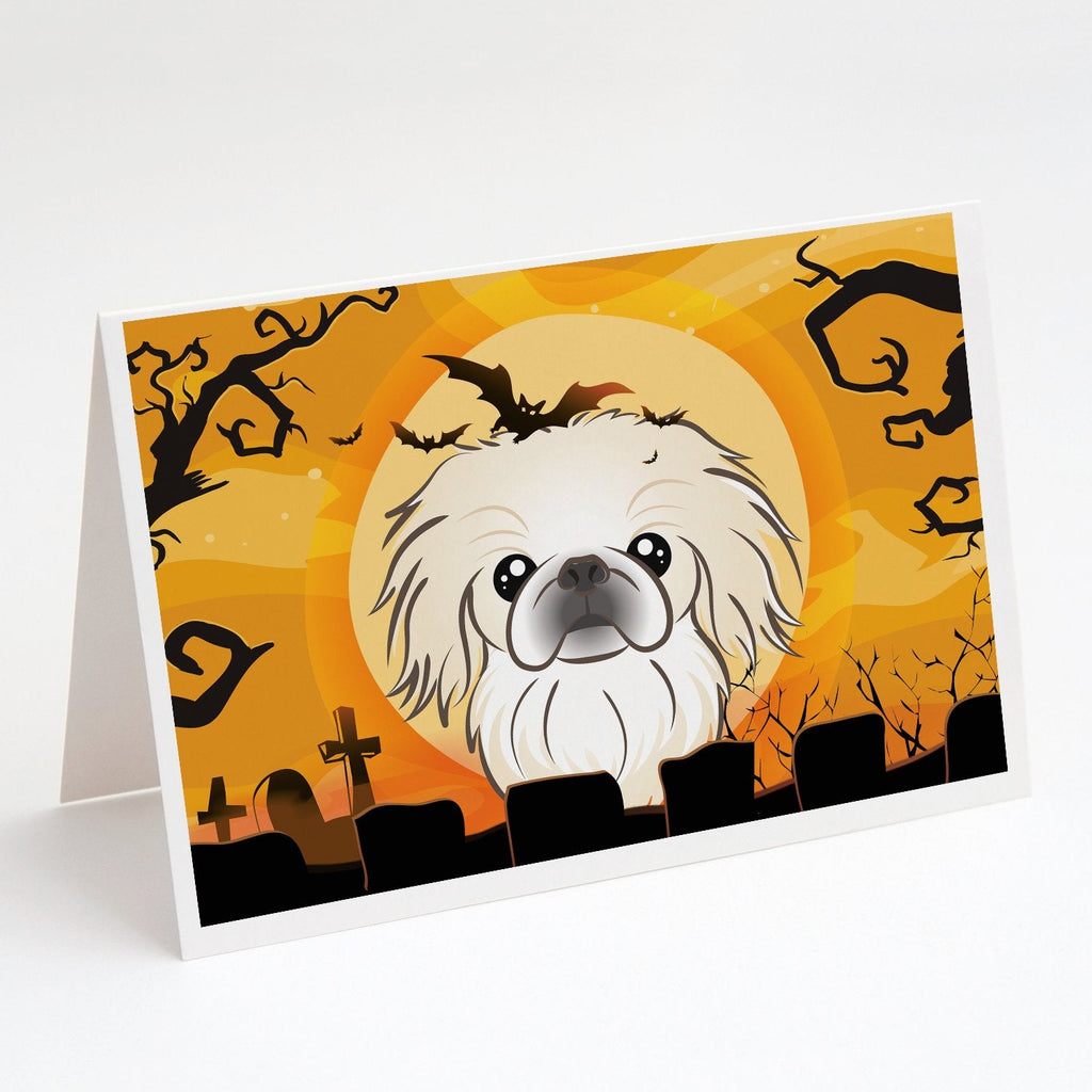 Halloween Pekingese Greeting Cards Pack of 8 Blank Cards with Envelopes Whimsical A7 Size 5x7