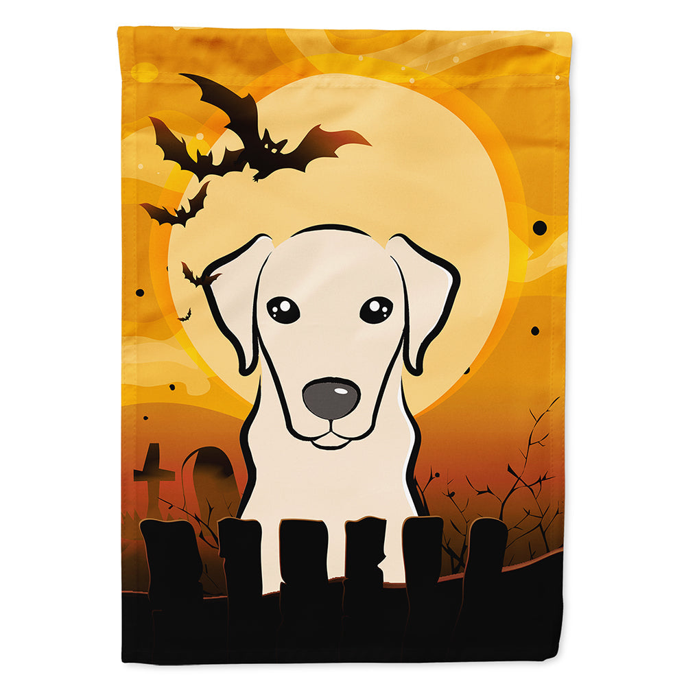 Halloween Yellow Labrador House Flag 28x40 Porch Sleeve Pole Decorative Outside Yard Banner Artwork Wall Hanging, Polyester