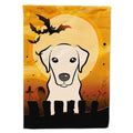 Halloween Yellow Labrador House Flag 28x40 Porch Sleeve Pole Decorative Outside Yard Banner Artwork Wall Hanging, Polyester