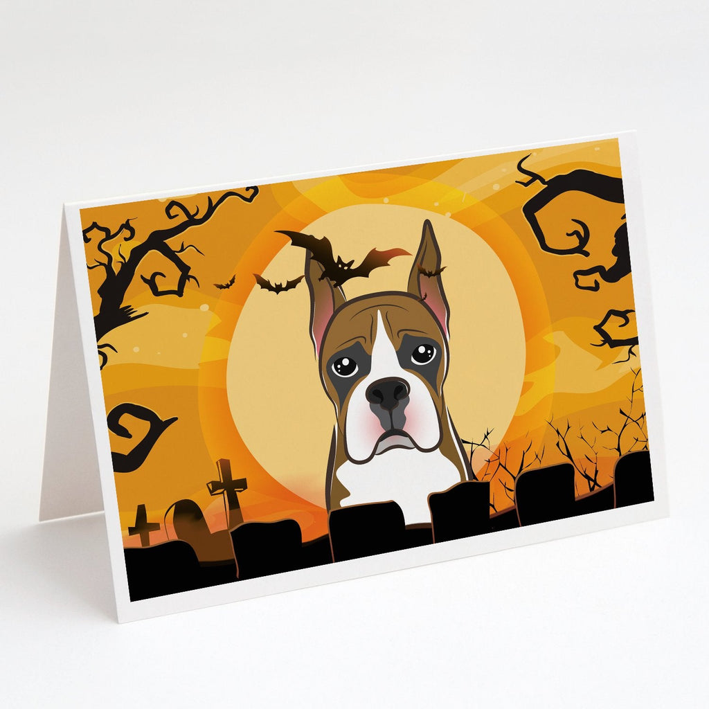 Halloween Boxer Greeting Cards Pack of 8 Blank Cards with Envelopes Whimsical A7 Size 5x7