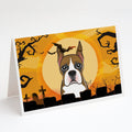 Halloween Boxer Greeting Cards Pack of 8 Blank Cards with Envelopes Whimsical A7 Size 5x7