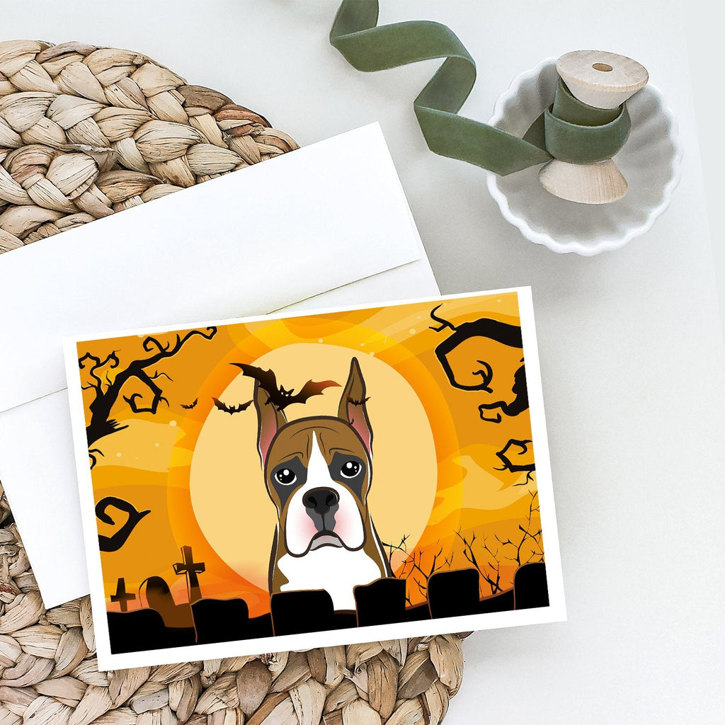 Halloween Boxer Greeting Cards Pack of 8 Blank Cards with Envelopes Whimsical A7 Size 5x7