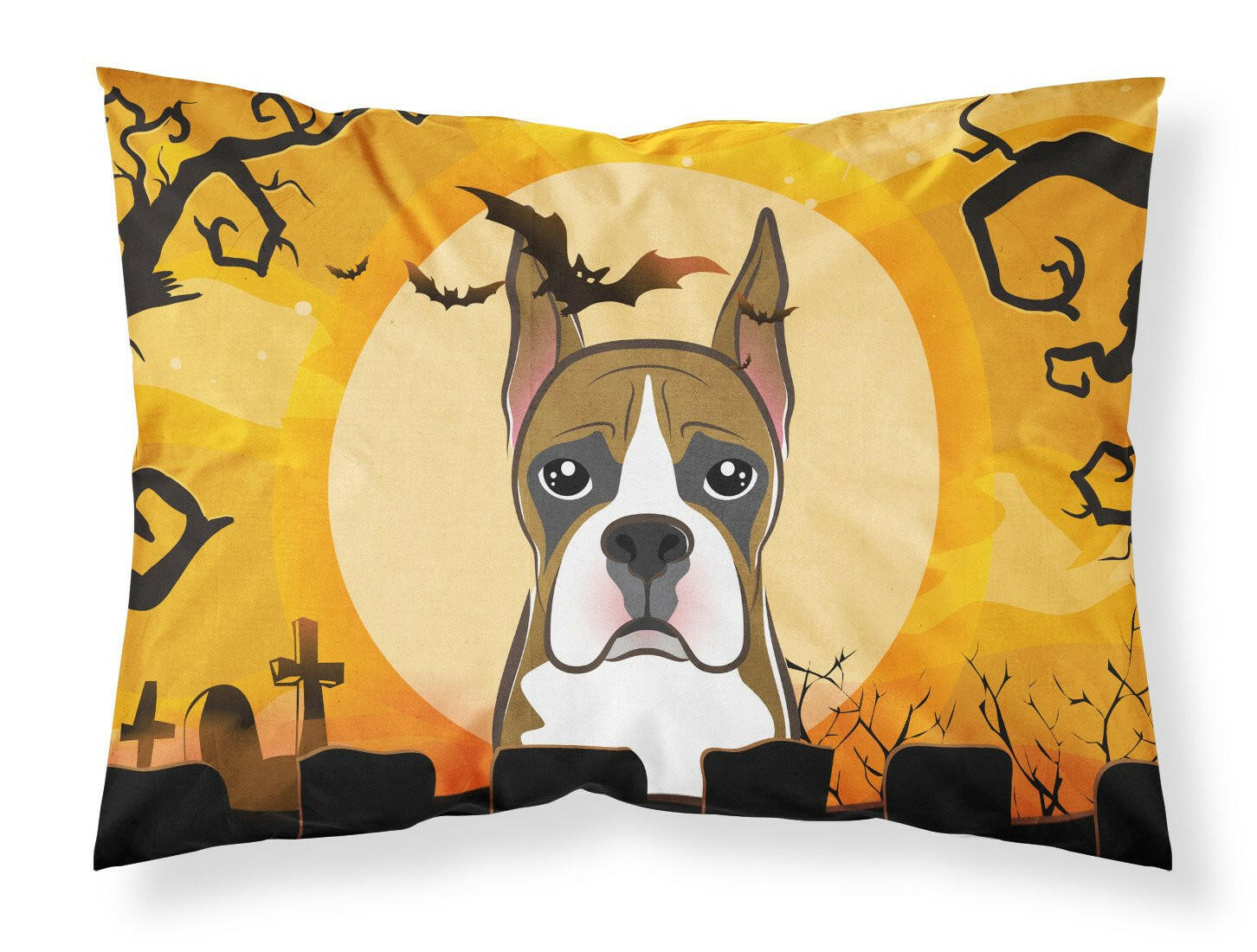 Halloween Boxer Standard Pillowcase Lightweight Super Soft Easy Care Decorative Artwork Pillowcase, Standard