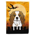 Halloween Cavalier Spaniel House Flag 28x40 Porch Sleeve Pole Decorative Outside Yard Banner Artwork Wall Hanging, Polyester