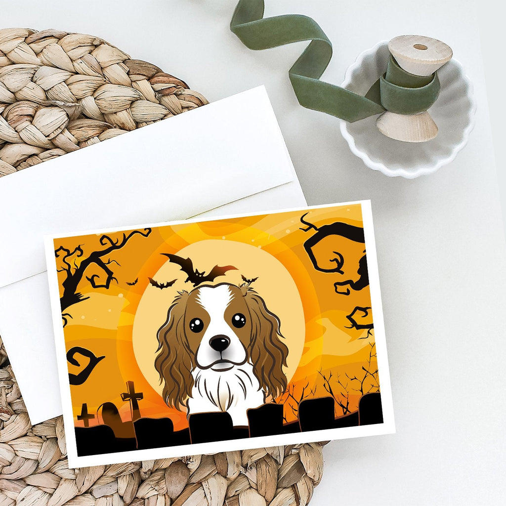 Halloween Cavalier Spaniel Greeting Cards Pack of 8 Blank Cards with Envelopes Whimsical A7 Size 5x7