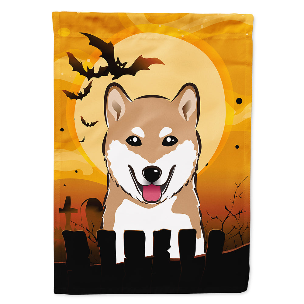 Halloween Shiba Inu House Flag 28x40 Porch Sleeve Pole Decorative Outside Yard Banner Artwork Wall Hanging, Polyester