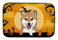Halloween Shiba Inu Dish Drying Mat Absorbent Dish Drying Mat Pad for Kitchen Counter Dish Drainer Mat for Countertop, 14 x 21", Multicolor