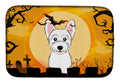 Halloween Westie Dish Drying Mat Absorbent Dish Drying Mat Pad for Kitchen Counter Dish Drainer Mat for Countertop, 14 x 21", Multicolor