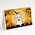 Halloween Westie Greeting Cards Pack of 8 Blank Cards with Envelopes Whimsical A7 Size 5x7