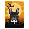 Halloween French Bulldog House Flag 28x40 Porch Sleeve Pole Decorative Outside Yard Banner Artwork Wall Hanging, Polyester