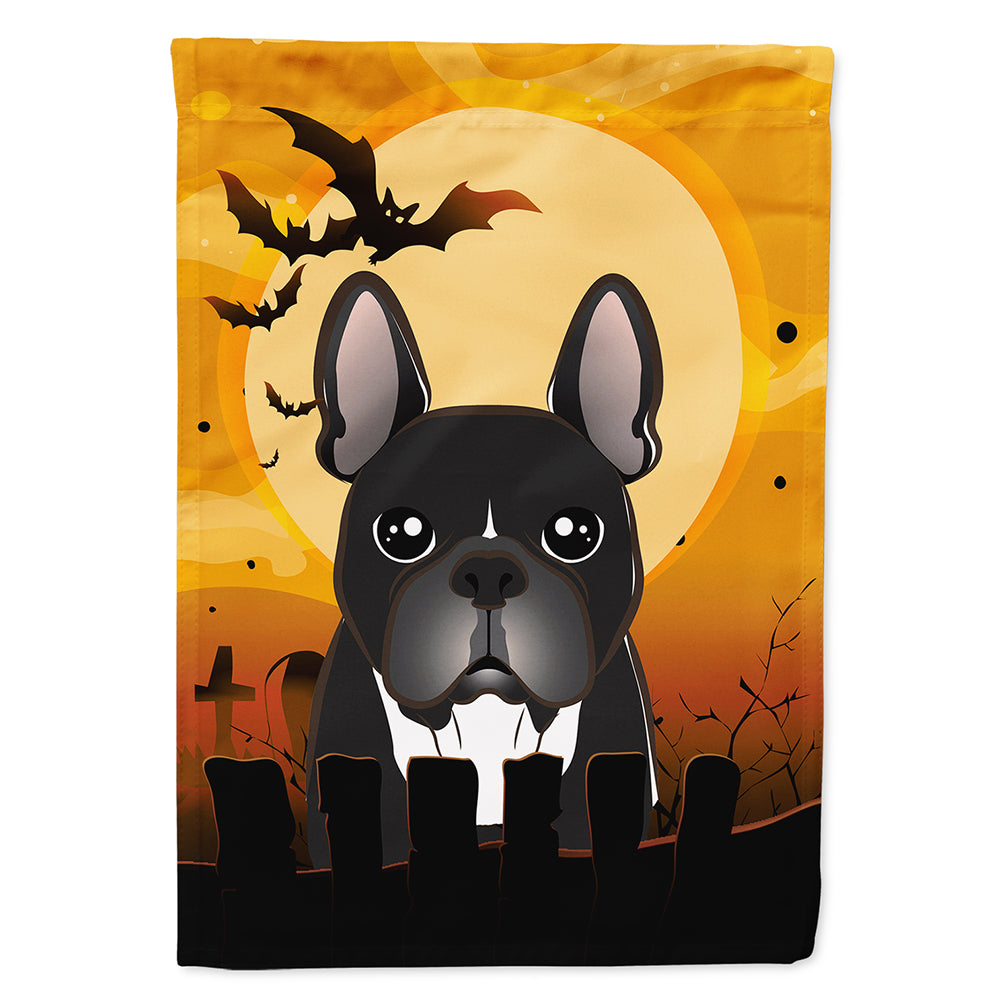 Halloween French Bulldog House Flag 28x40 Porch Sleeve Pole Decorative Outside Yard Banner Artwork Wall Hanging, Polyester