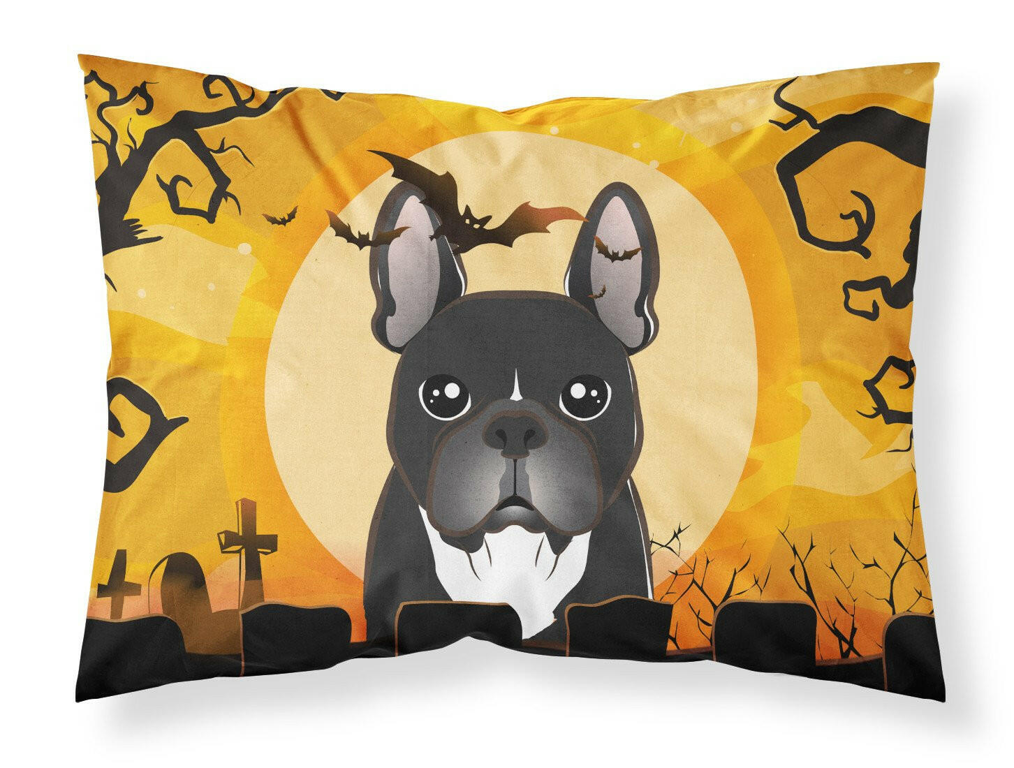 Halloween French Bulldog Standard Pillowcase Lightweight Super Soft Easy Care Decorative Artwork Pillowcase, Standard