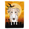 Halloween Borzoi House Flag 28x40 Porch Sleeve Pole Decorative Outside Yard Banner Artwork Wall Hanging, Polyester