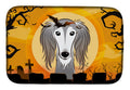 Halloween Saluki Dish Drying Mat Absorbent Dish Drying Mat Pad for Kitchen Counter Dish Drainer Mat for Countertop, 14 x 21", Multicolor