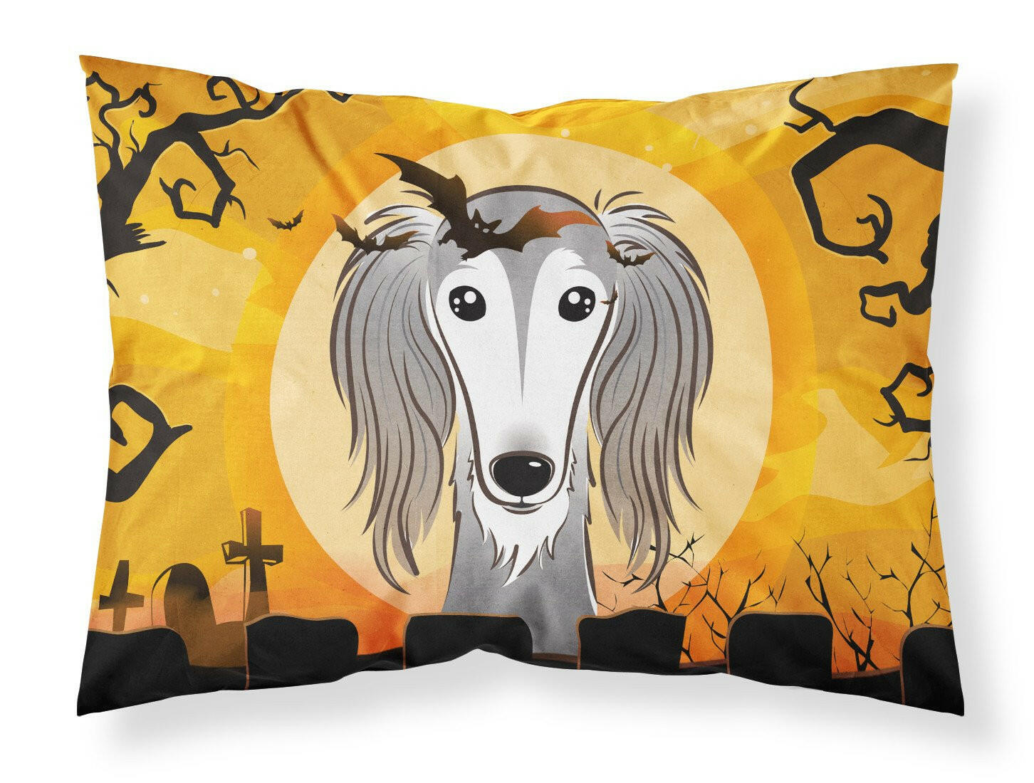 Halloween Saluki Standard Pillowcase Lightweight Super Soft Easy Care Decorative Artwork Pillowcase, Standard