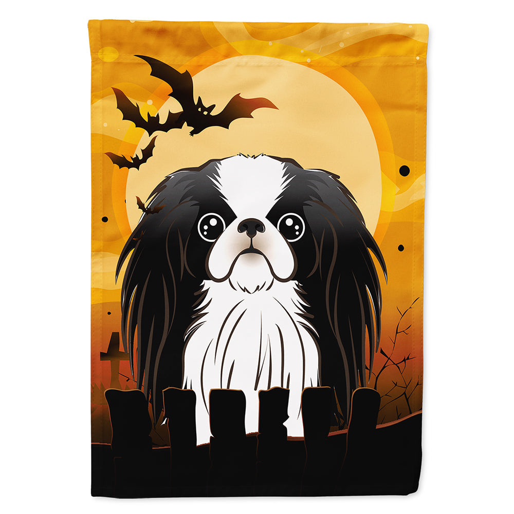Halloween Japanese Chin House Flag 28x40 Porch Sleeve Pole Decorative Outside Yard Banner Artwork Wall Hanging, Polyester