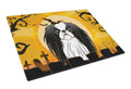 Halloween Japanese Chin Cutting Board Tempered Glass Kitchen Cutting Surface, Heat Resistant Chopping, Non-Slip Feet, Food Prep & Serving
