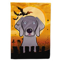 Halloween Weimaraner House Flag 28x40 Porch Sleeve Pole Decorative Outside Yard Banner Artwork Wall Hanging, Polyester