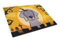 Halloween Weimaraner Cutting Board Tempered Glass Kitchen Cutting Surface, Heat Resistant Chopping, Non-Slip Feet, Food Prep & Serving