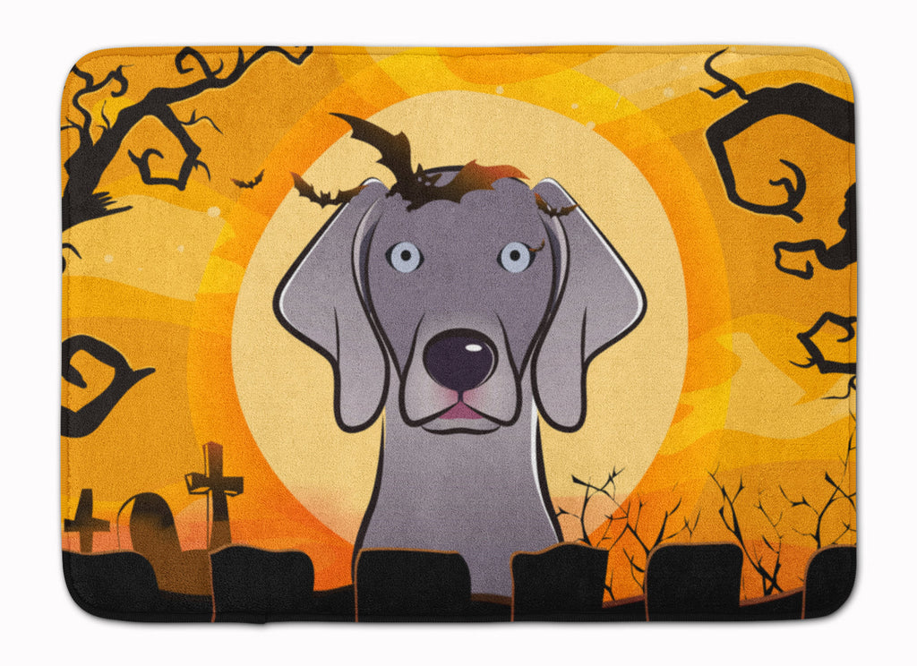 Halloween Weimaraner Memory Foam Kitchen Mat Machine Washable Anti-Fatigue Cushion Comfort Bath or Kitchen Rug