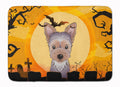 Halloween Yorkie Puppy Memory Foam Kitchen Mat Machine Washable Anti-Fatigue Cushion Comfort Bath or Kitchen Rug