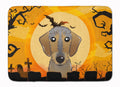 Halloween Wirehaired Dachshund Memory Foam Kitchen Mat Machine Washable Anti-Fatigue Cushion Comfort Bath or Kitchen Rug