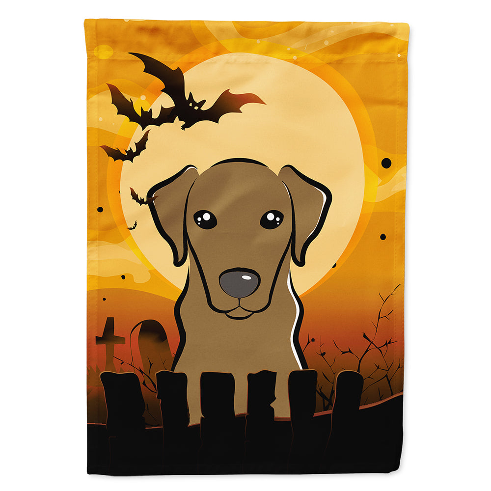 Halloween Chocolate Labrador House Flag 28x40 Porch Sleeve Pole Decorative Outside Yard Banner Artwork Wall Hanging, Polyester