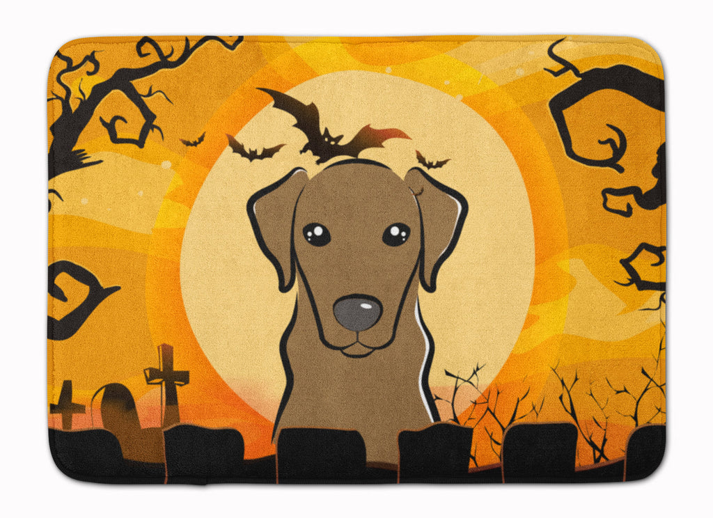 Halloween Chocolate Labrador Memory Foam Kitchen Mat Machine Washable Anti-Fatigue Cushion Comfort Bath or Kitchen Rug