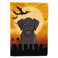 Halloween Black Labrador House Flag 28x40 Porch Sleeve Pole Decorative Outside Yard Banner Artwork Wall Hanging, Polyester