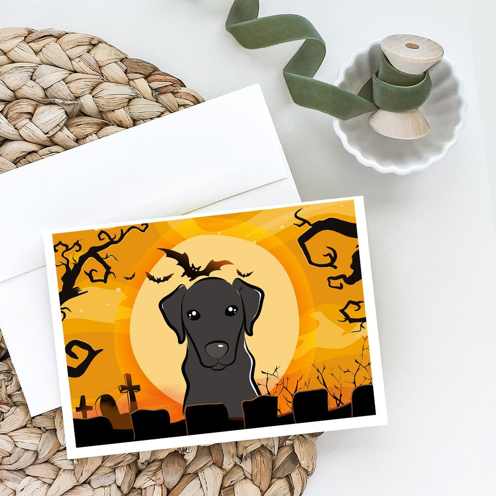Halloween Black Labrador Greeting Cards Pack of 8 Blank Cards with Envelopes Whimsical A7 Size 5x7